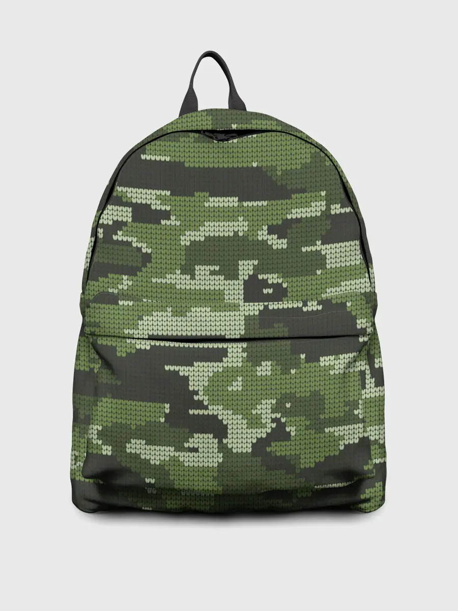 Рюкзак джинсовый / ВЯЗАННЫЙ КАМУФЛЯЖ