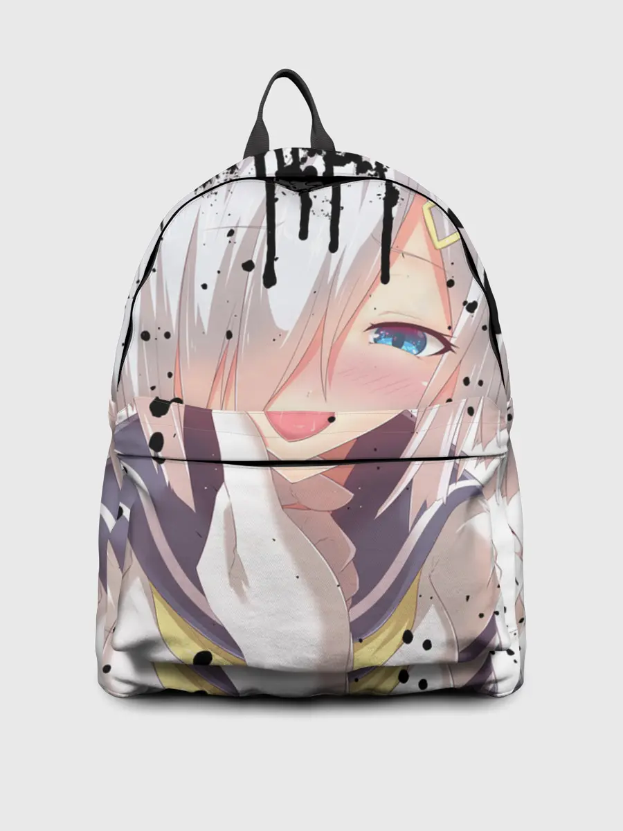 Рюкзак джинсовый / Ахегао лицо в цвете