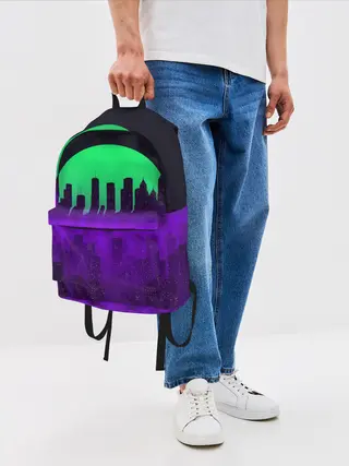 Рюкзак джинсовый / НЕОНОВЫЙ ГОРОД