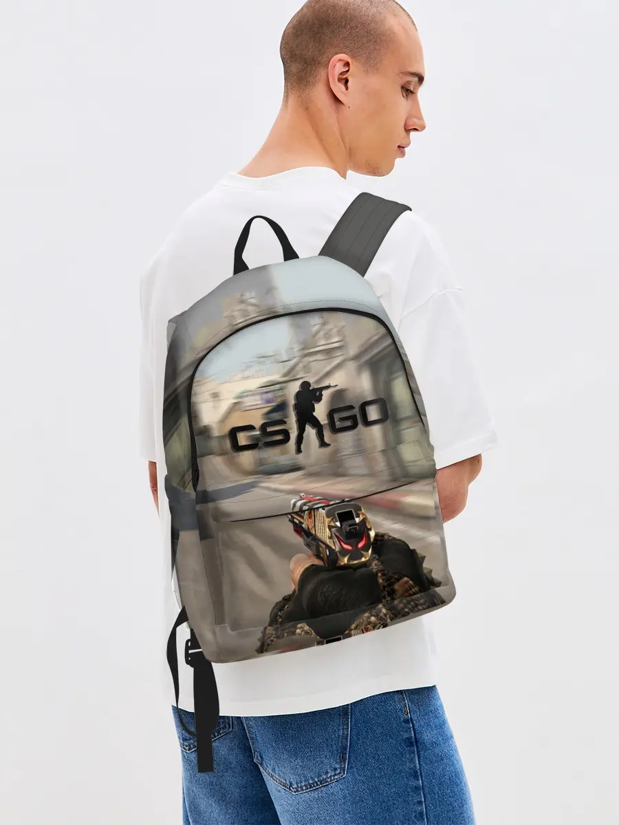 Рюкзак джинсовый / CS:GO - Ominous Look | Зловещий взгляд