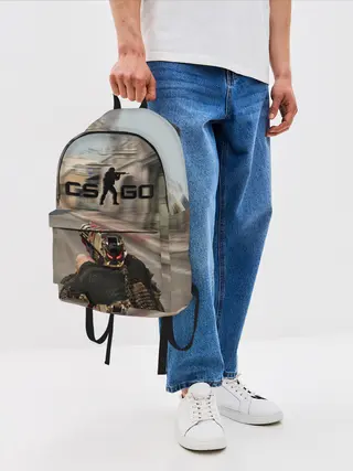 Рюкзак джинсовый / CS:GO - Ominous Look | Зловещий взгляд