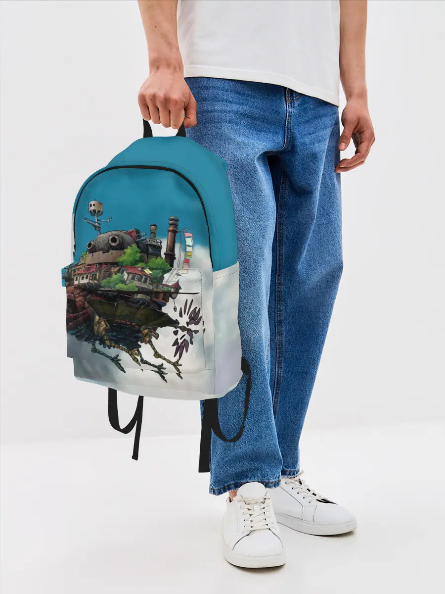 Рюкзак джинсовый / Ходячий замок в облаках