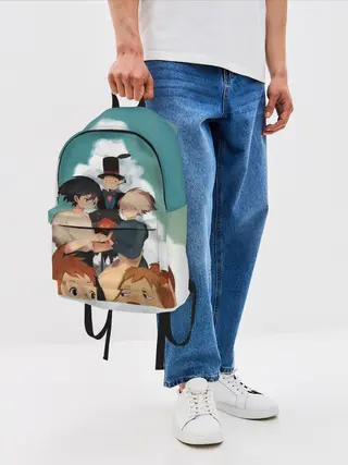 Рюкзак джинсовый / Хаул, Софи, Кальцифер и другие