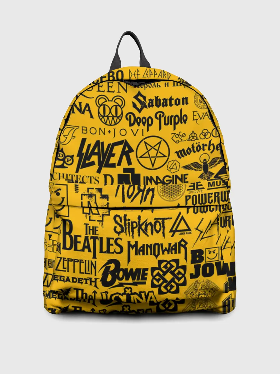 Рюкзак джинсовый / ЛОГОТИПЫ РОК ГРУПП