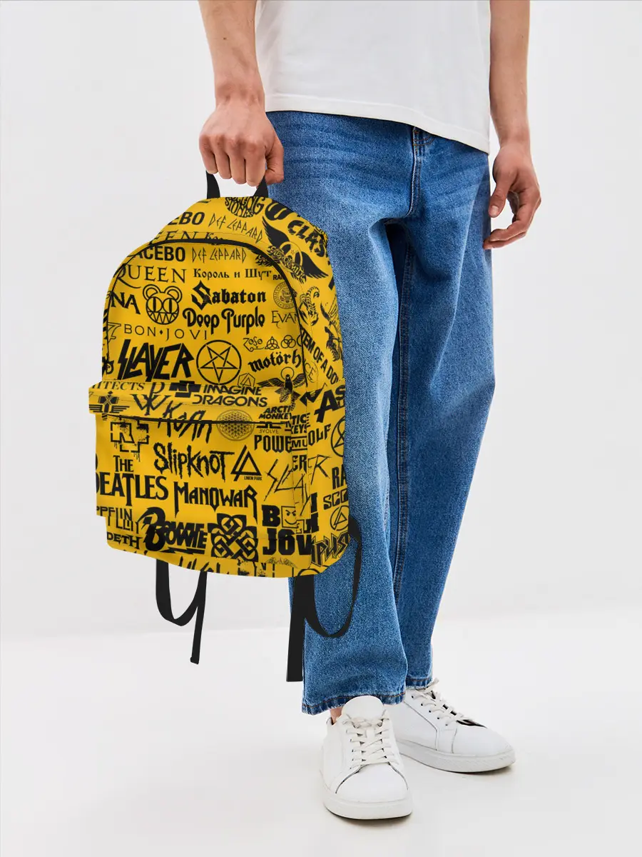 Рюкзак джинсовый / ЛОГОТИПЫ РОК ГРУПП