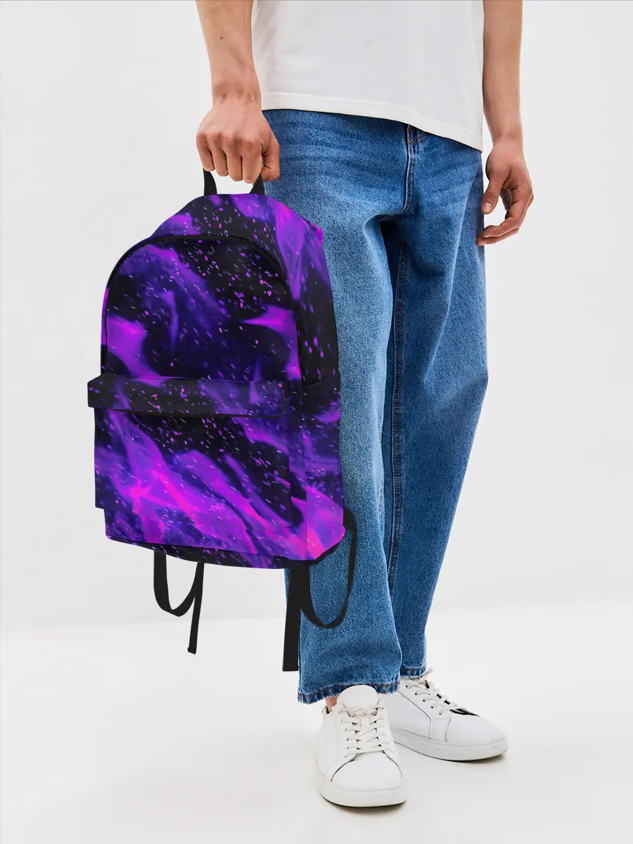 Рюкзак джинсовый / ФИОЛЕТОВЫЙ ОГОНЬ