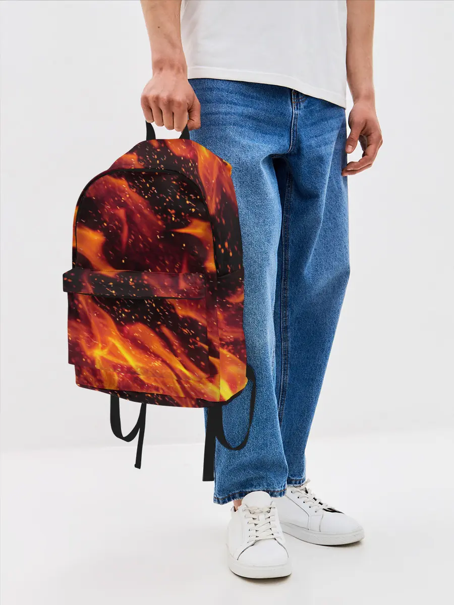 Рюкзак джинсовый / ЯЗЫКИ ПЛАМЕНИ