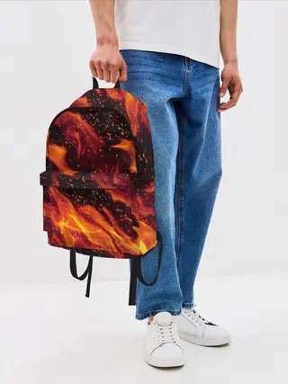 Рюкзак джинсовый / ЯЗЫКИ ПЛАМЕНИ