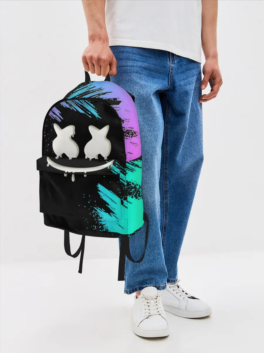 Рюкзак джинсовый / Marshmello