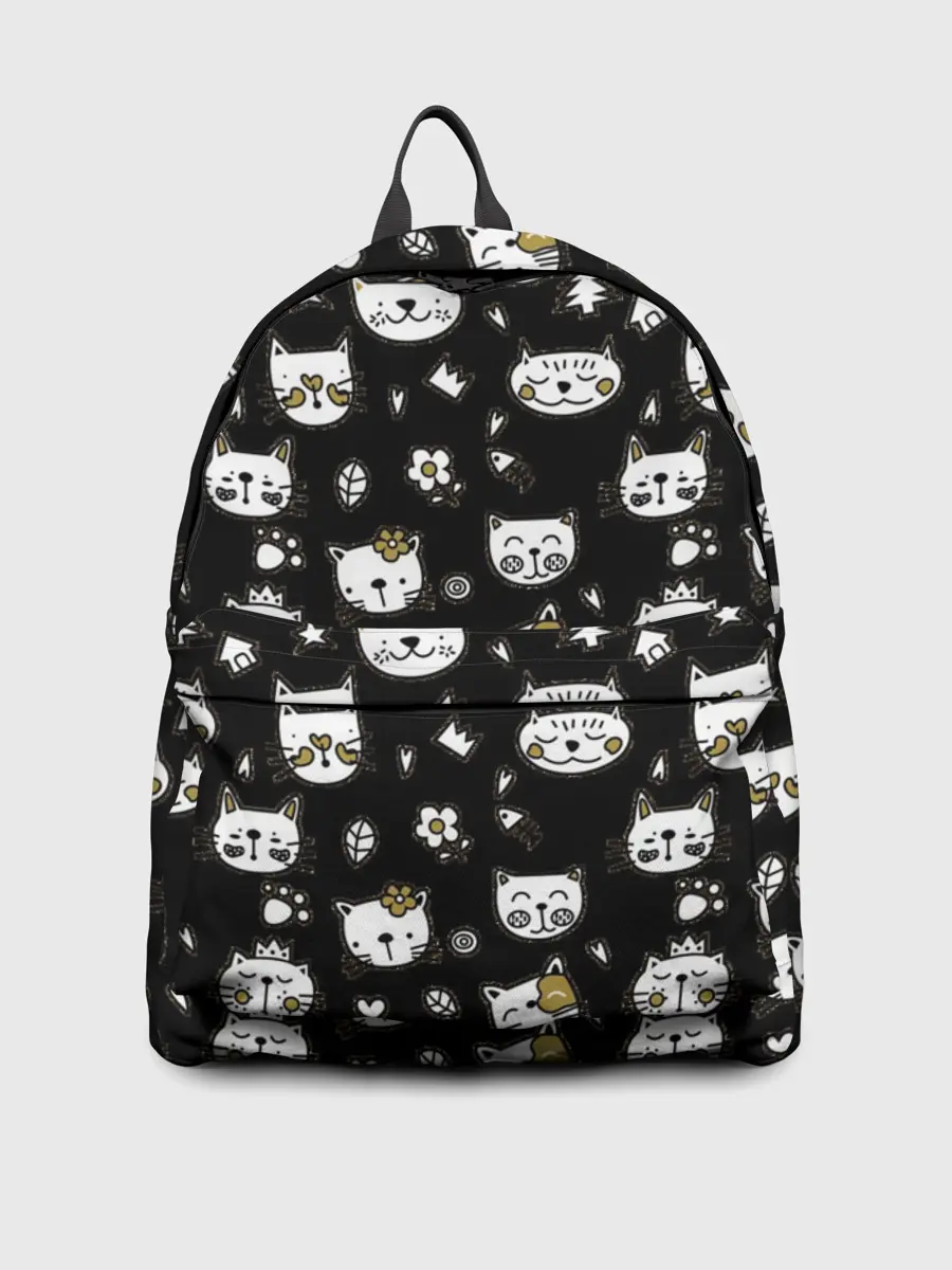 Рюкзак джинсовый / Котики