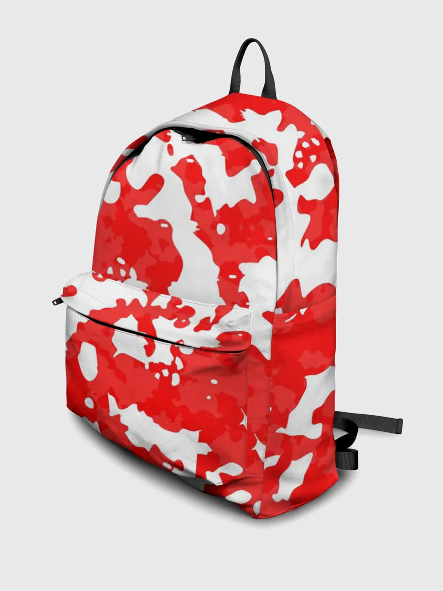 Рюкзак джинсовый / Красно-белая