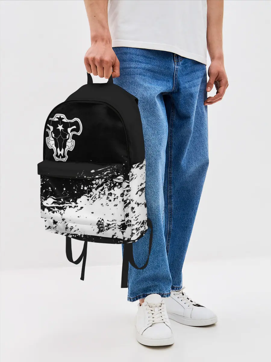 Рюкзак джинсовый / Черный Клевер