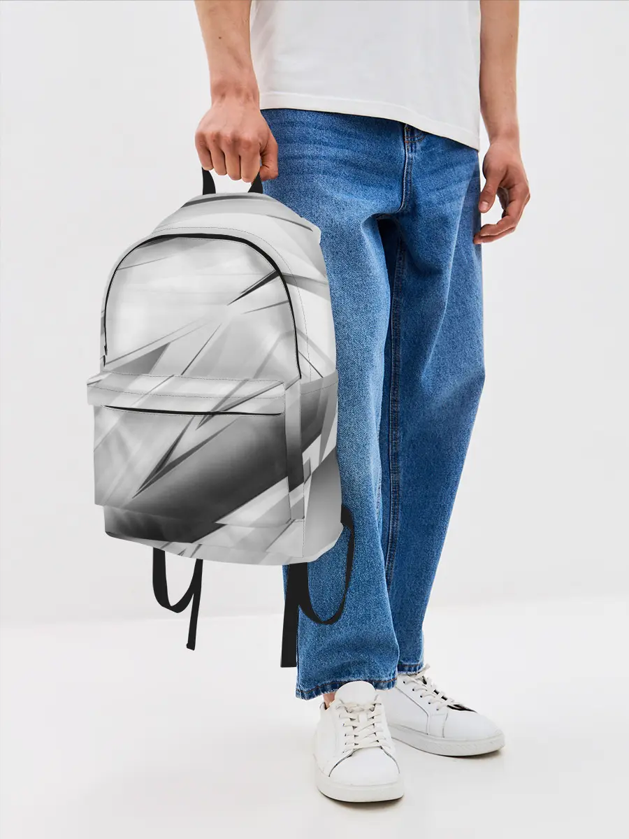 Рюкзак джинсовый / GEOMETRY STRIPES WHITE