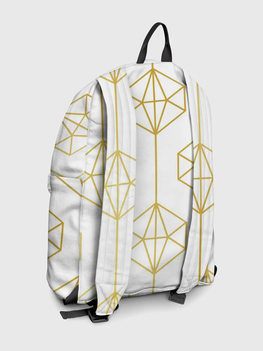 Рюкзак джинсовый / Геометрический орнамент золото