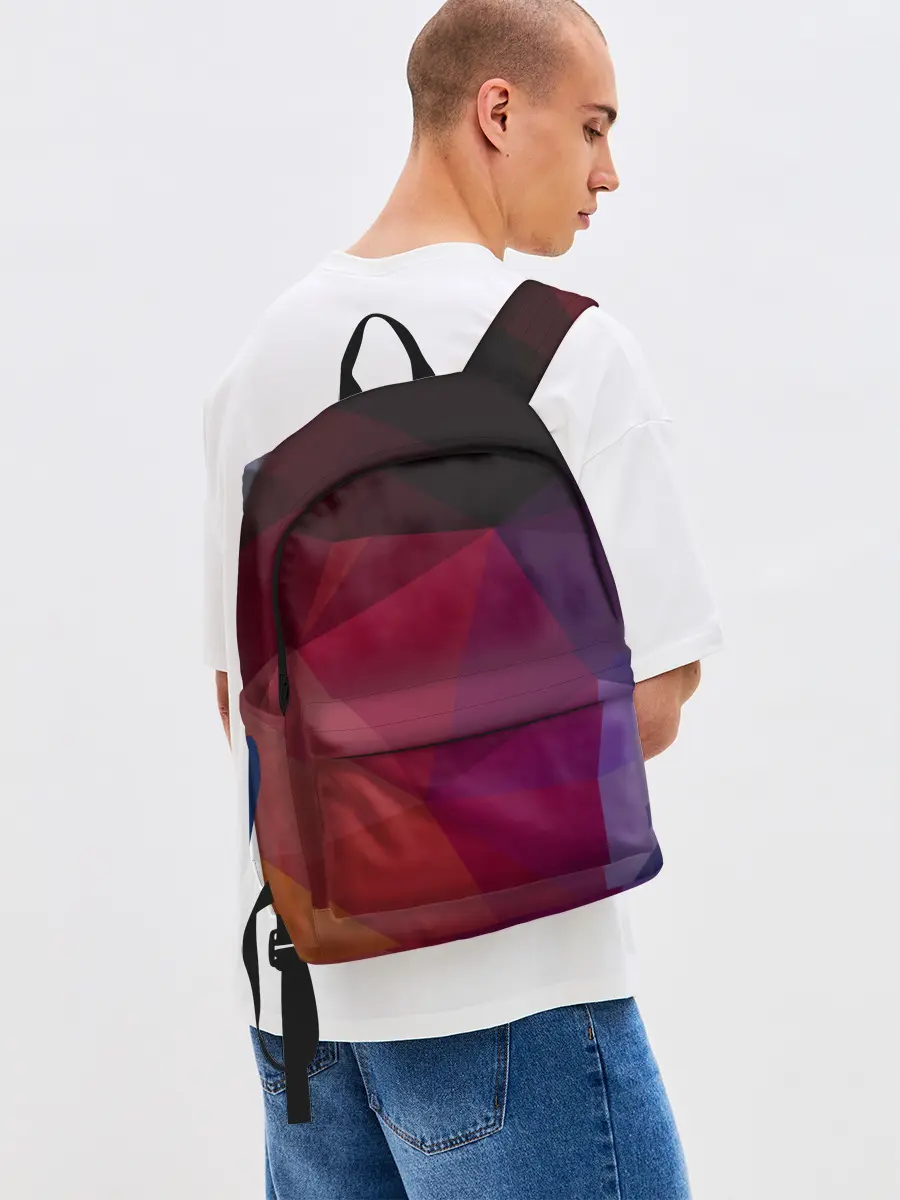 Рюкзак джинсовый / Полигональный фон