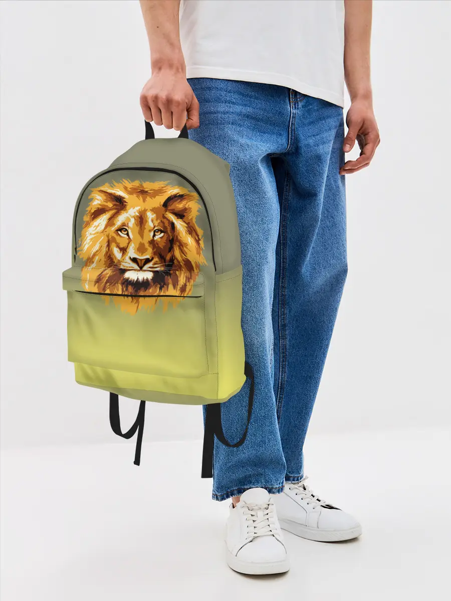 Рюкзак джинсовый / Лев