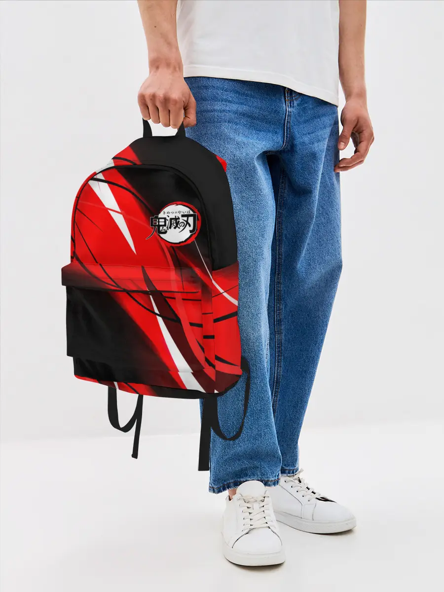 Рюкзак джинсовый / KIMETSU NO YAIBA маленький лого