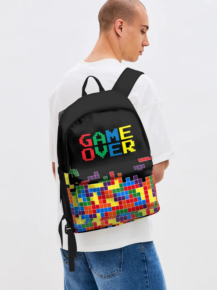 Рюкзак джинсовый / ТЕТРИС