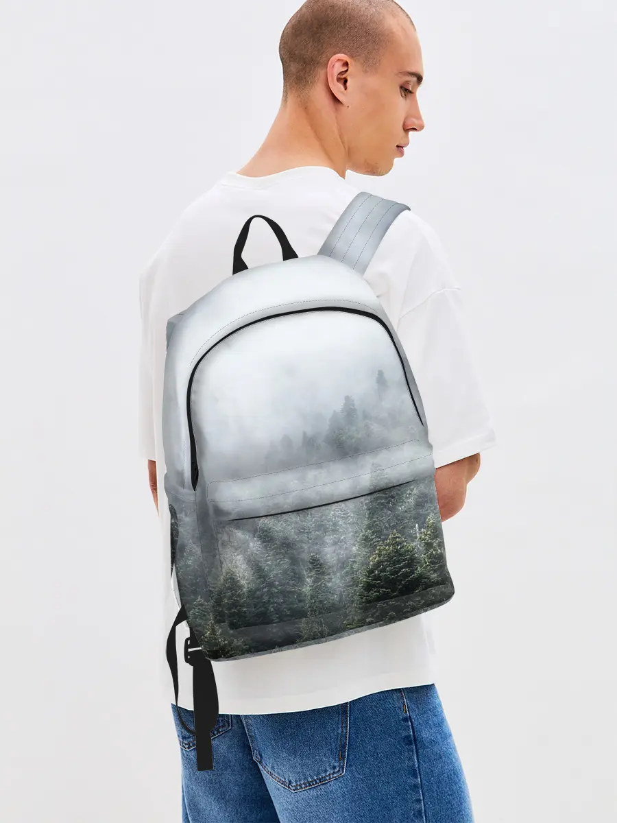 Рюкзак джинсовый / Туманный лес