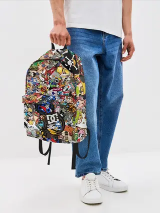 Рюкзак джинсовый / Стикеры