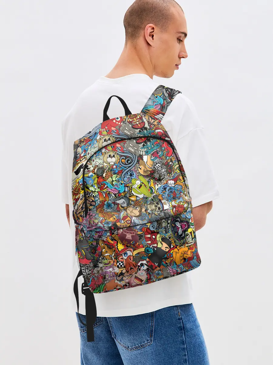 Рюкзак джинсовый / Стикеры