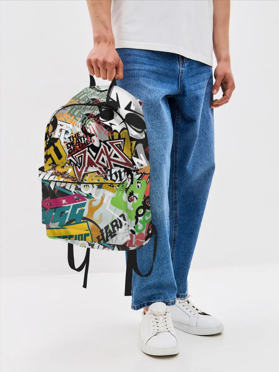 Рюкзак джинсовый / Стикеры