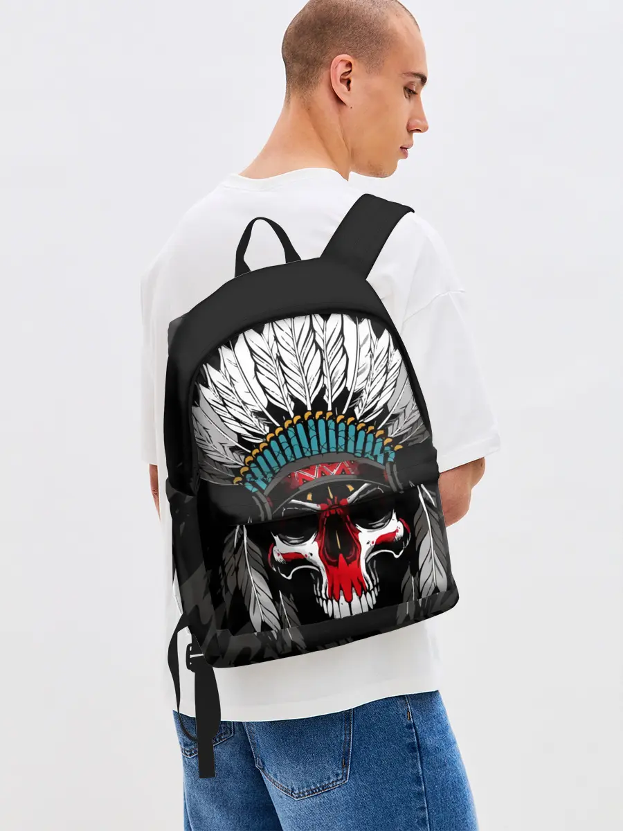 Рюкзак джинсовый / Череп