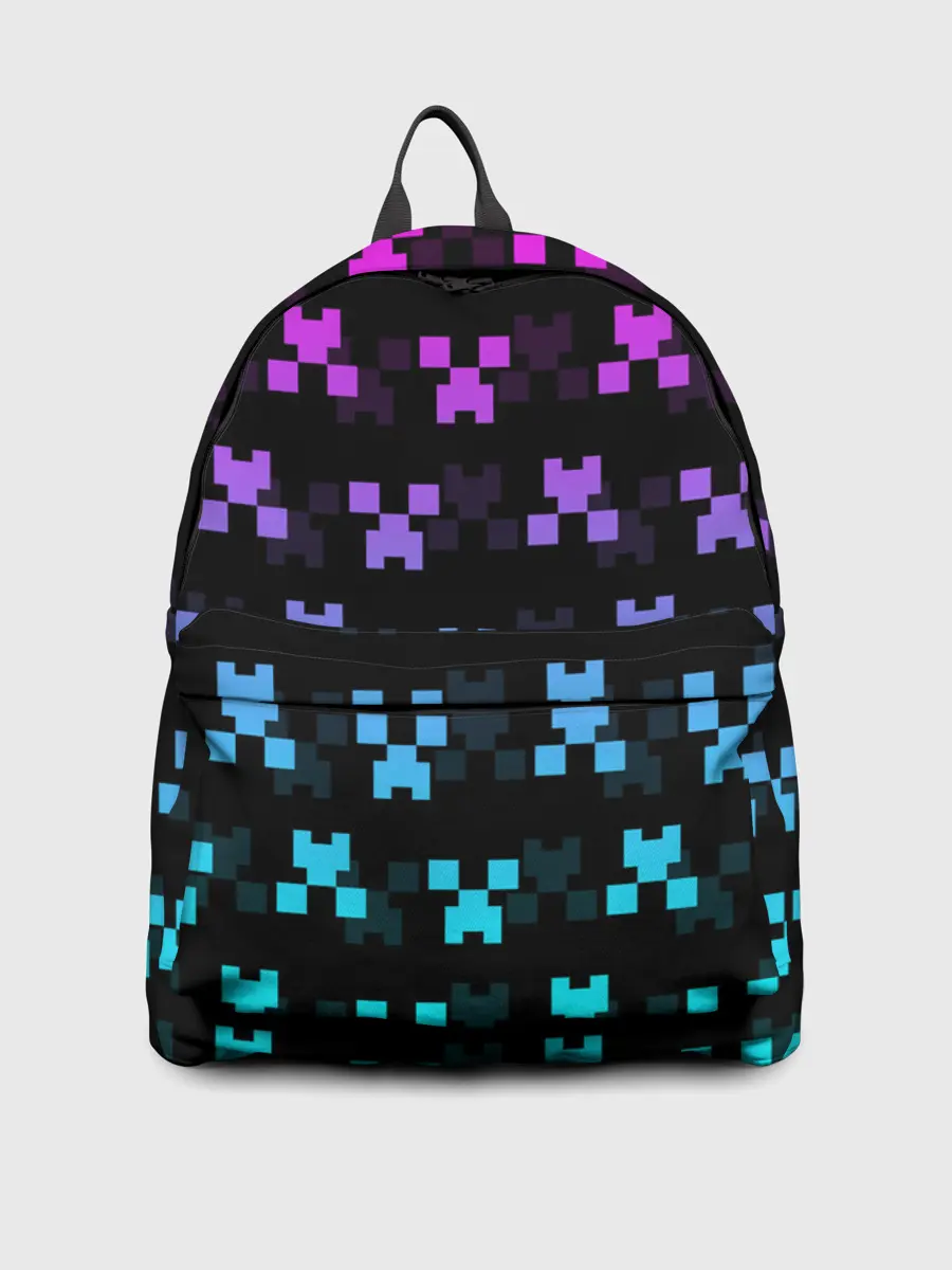 Рюкзак джинсовый / MINECRAFT CREEPER NEON