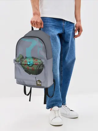 Рюкзак джинсовый / иди от сюда ракета