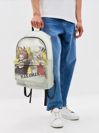 Рюкзак джинсовый / Моритака и Шинта. БАКУМАН