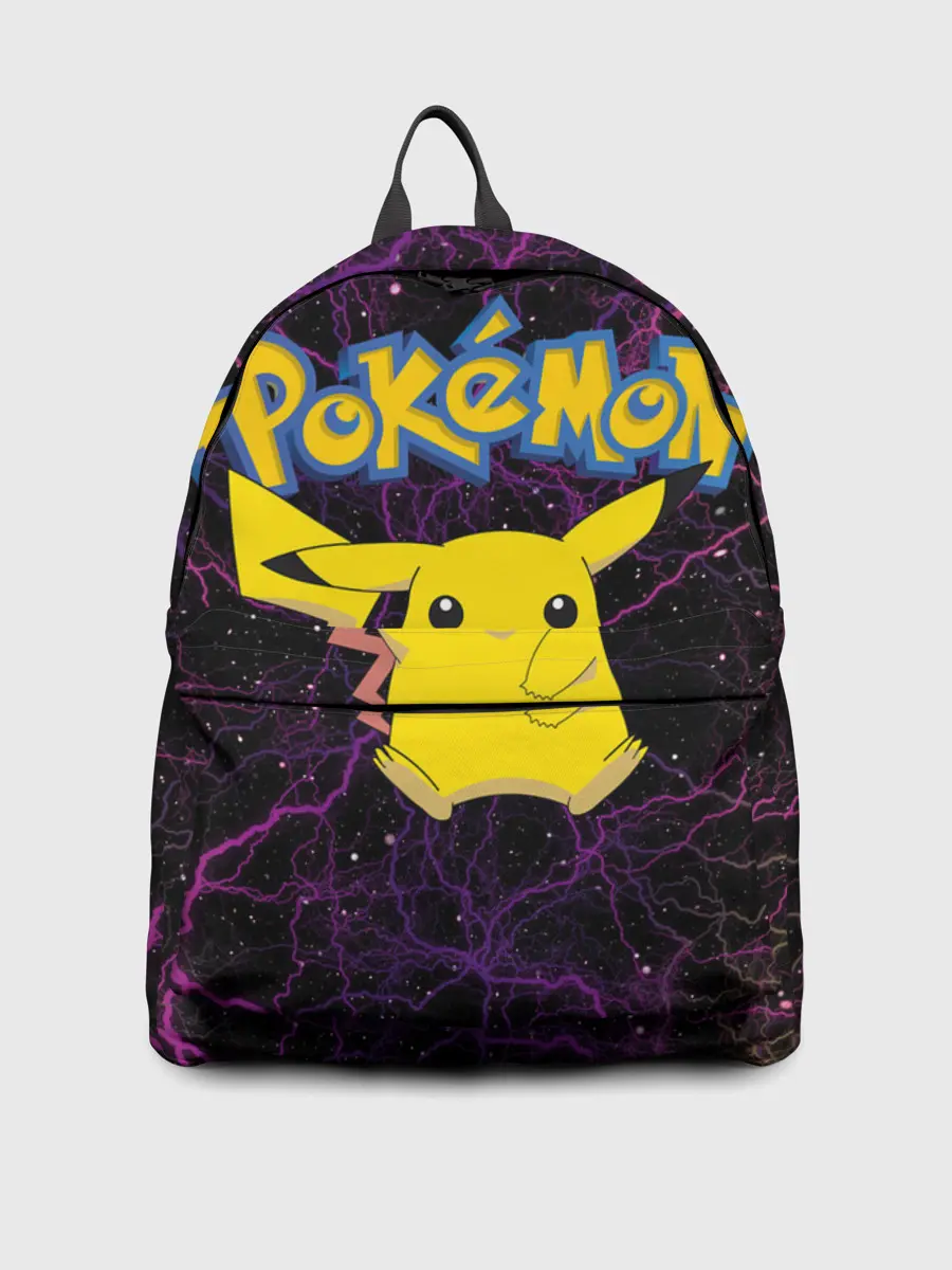 Рюкзак джинсовый / Цветные молнии Пикачу