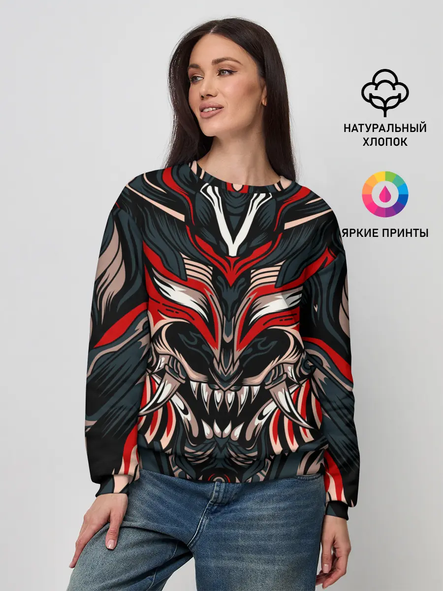 Женский свитшот / Черный самурай