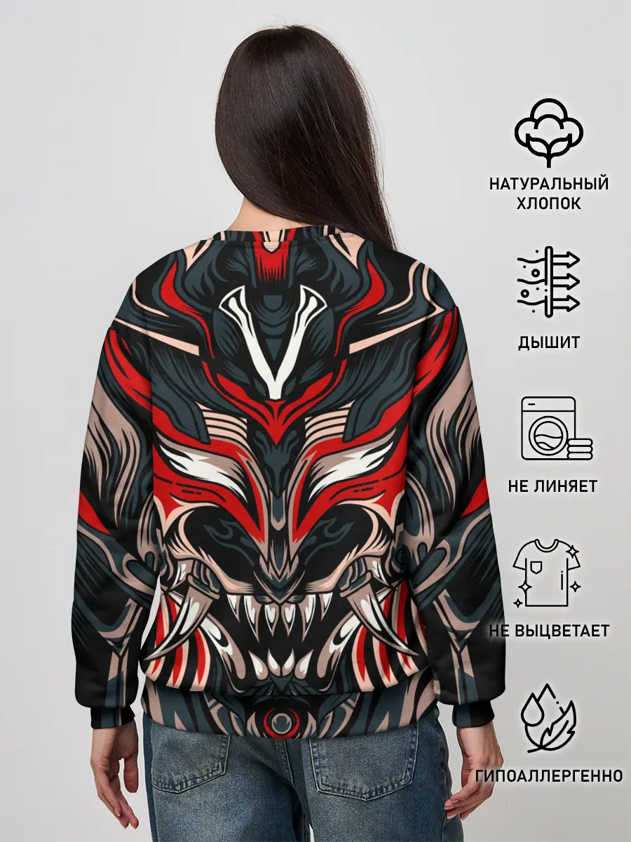 Женский свитшот / Черный самурай