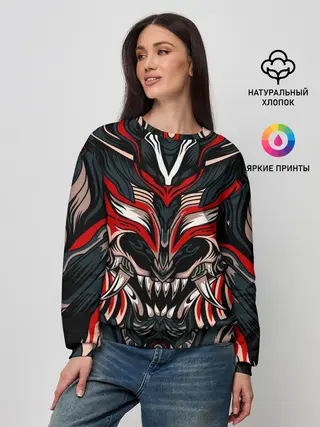 Женский свитшот / Черный самурай