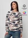 Женский свитшот / Кремовый камуфляж