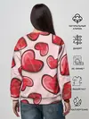 Женский свитшот / Узор Сердечки для влюбленных