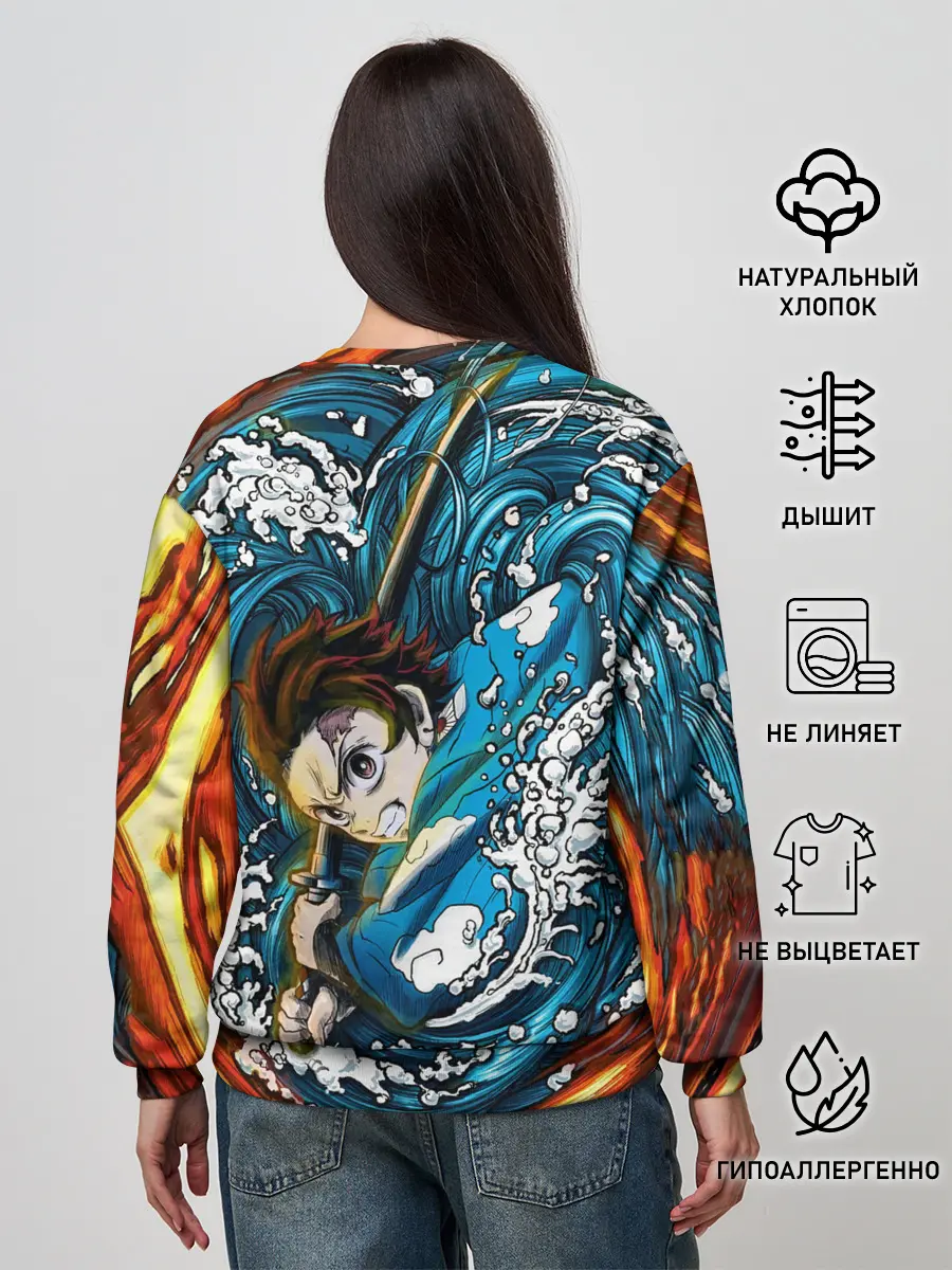 Женский свитшот / Танджиро Камадо Клинок демонов