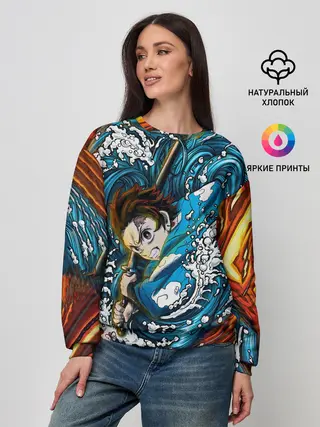 Женский свитшот / Танджиро Камадо Клинок демонов