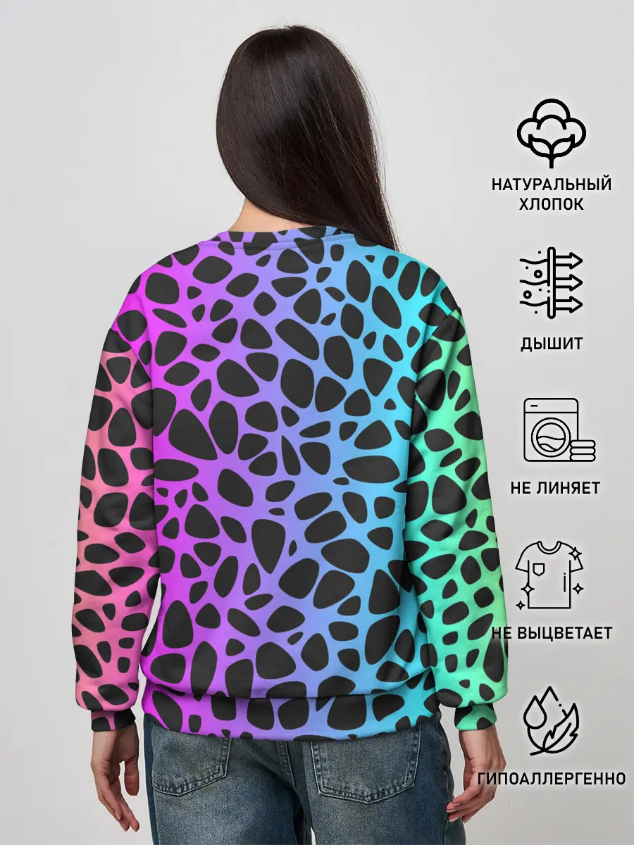 Женский свитшот / Неоновый градиент