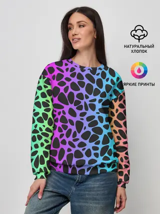 Женский свитшот / Неоновый градиент