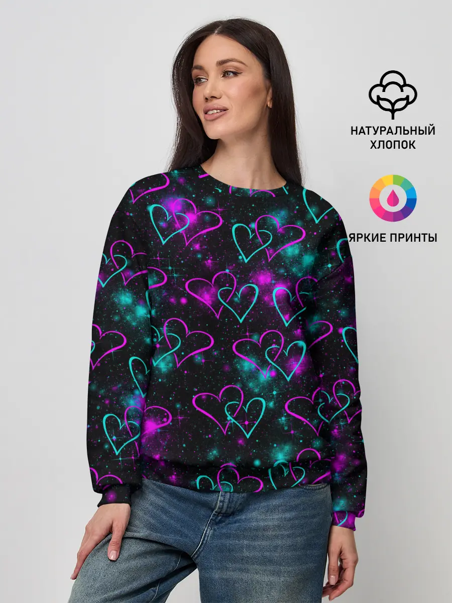 Женский свитшот / Сердечки