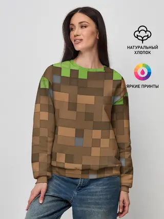 Женский свитшот / Minecraft камуфляж