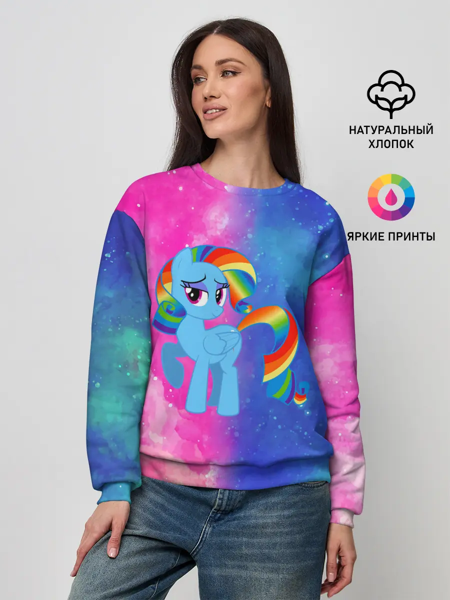 Женский свитшот / Радуга Дэш