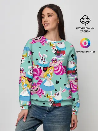 Женский свитшот / Alice in Wonderland