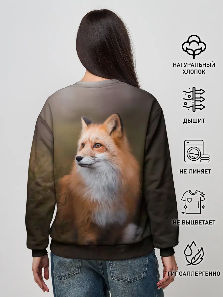 Женский свитшот / Лиса-охотница