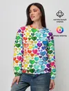 Женский свитшот / Радужные сердечки