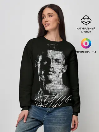 Женский свитшот / Кристиано Рональдо автограф