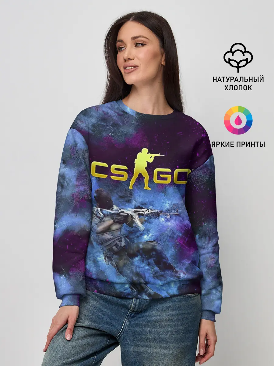 Женский свитшот / CS GO Blue smoke