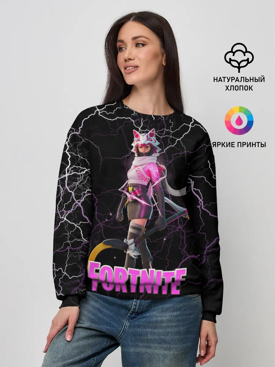 Женский свитшот / Vi Fox Fortnite