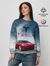 Женский свитшот / Tesla Model 3